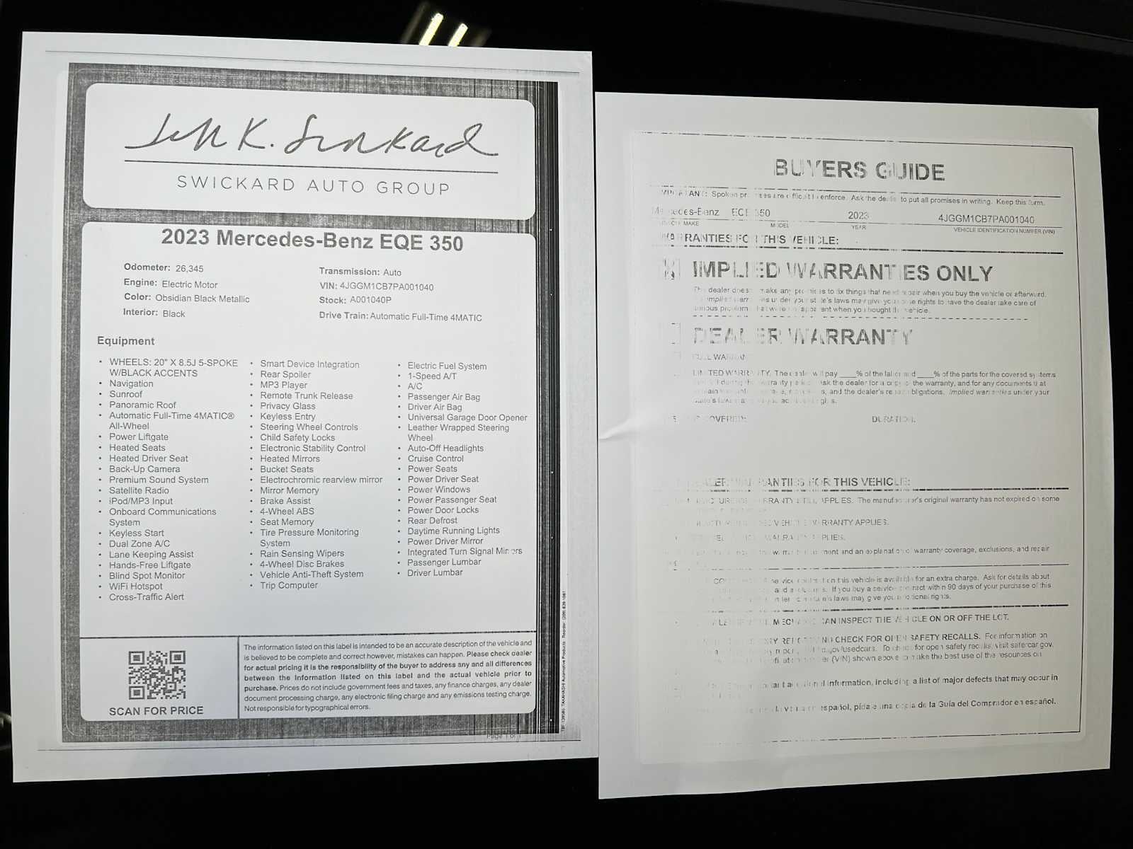 2023 Mercedes-Benz EQE EQE 350