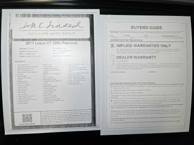 2011 Lexus CT 200h Premium