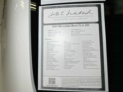 2025 Mercedes-Benz CLA CLA 250