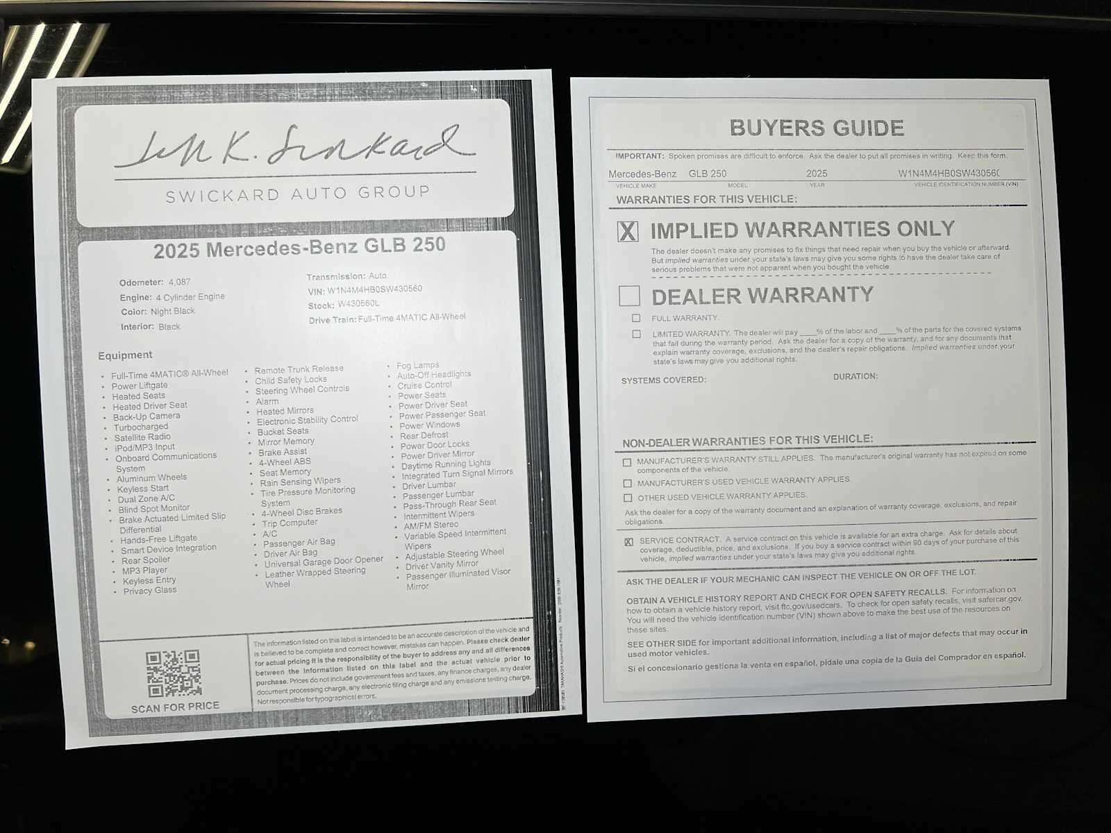 2025 Mercedes-Benz GLB GLB 250