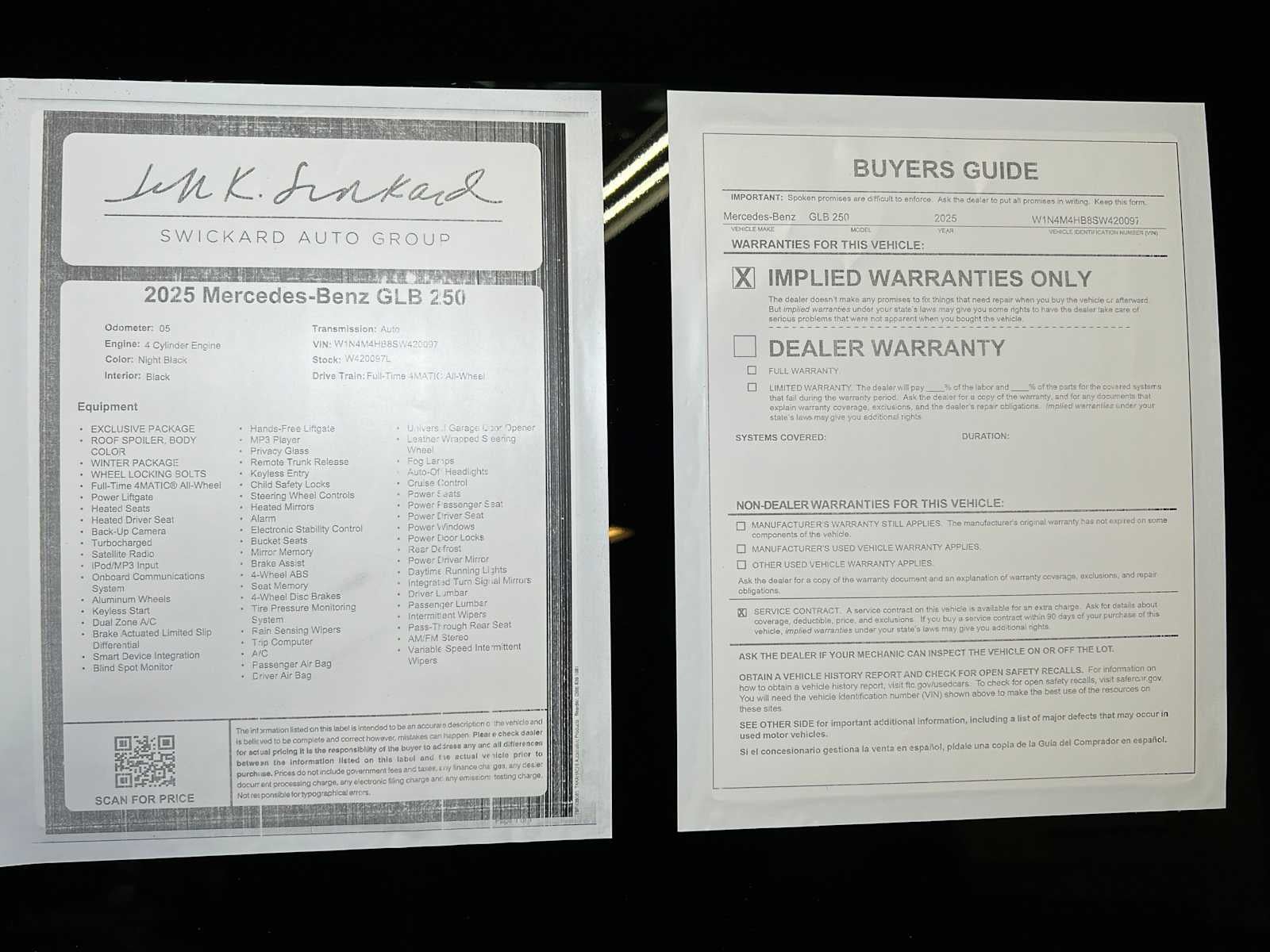 2025 Mercedes-Benz GLB GLB 250