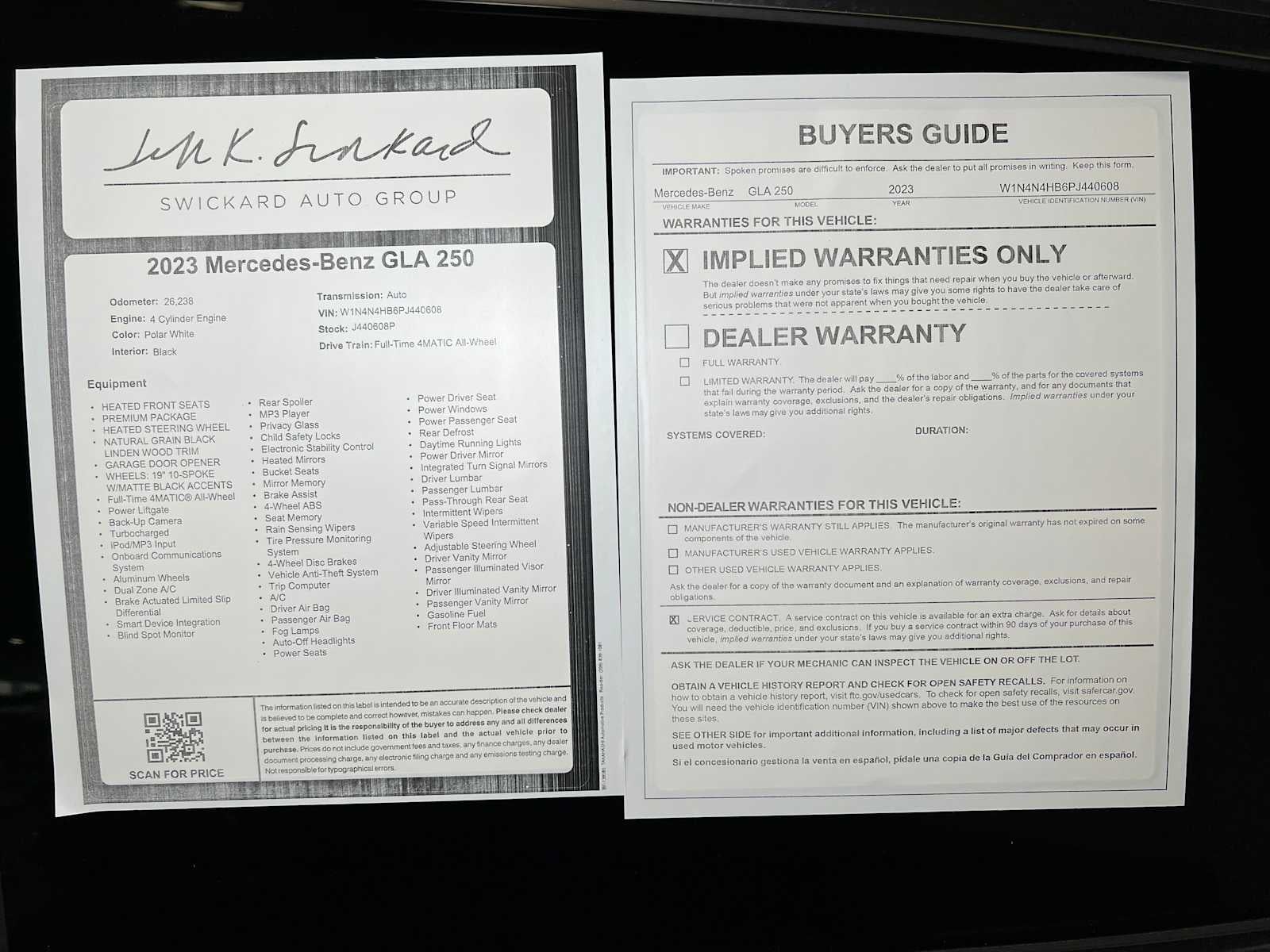 2023 Mercedes-Benz GLA GLA 250