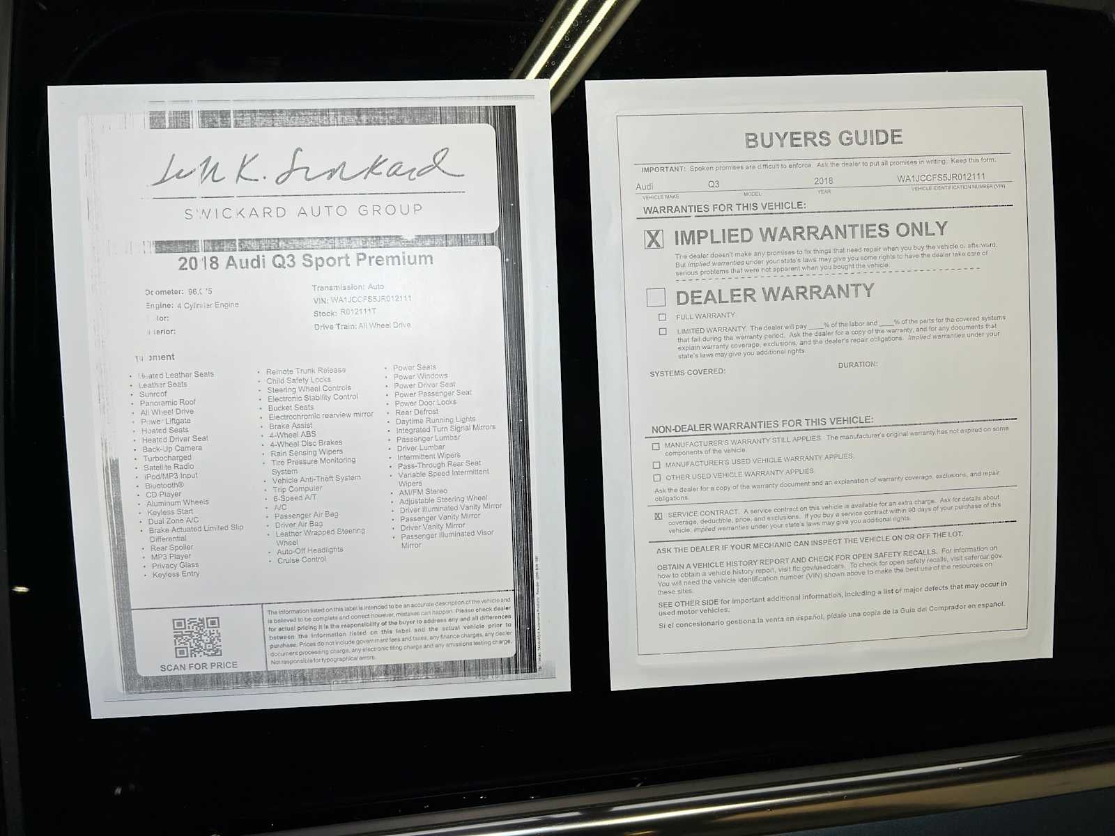 2018 Audi Q3 Sport Premium Plus