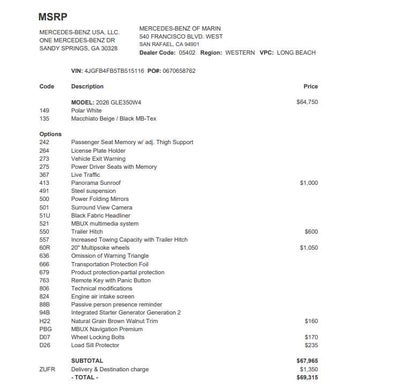 2026 Mercedes-Benz GLE 350 4MATIC® SUV