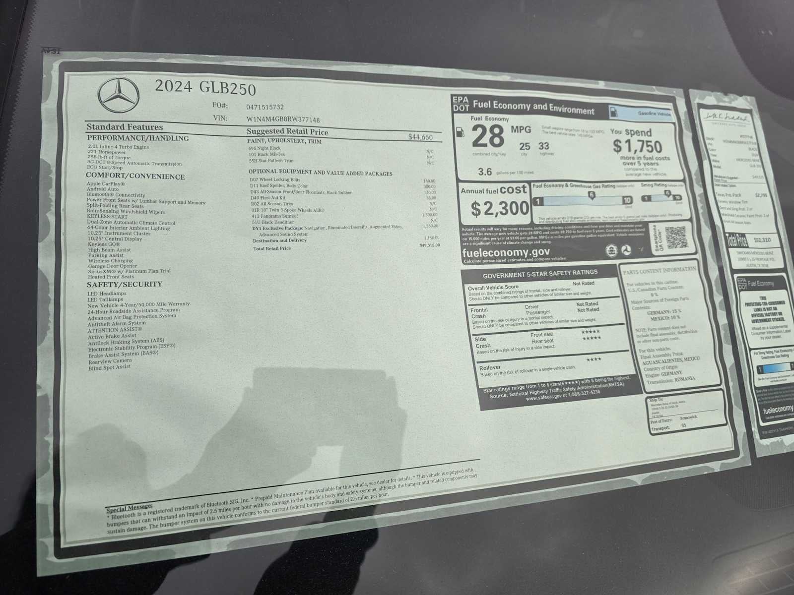 2024 Mercedes-Benz GLB 250 GLB 250