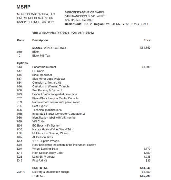 2026 Mercedes-Benz GLC 300 4MATIC® SUV