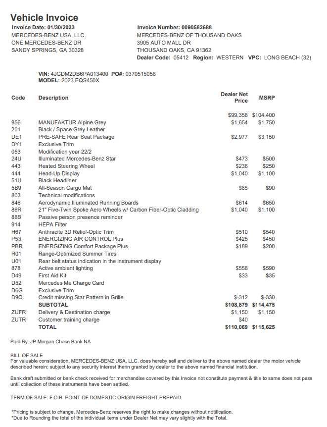 2023 Mercedes-Benz EQS 450+ EQS 450+