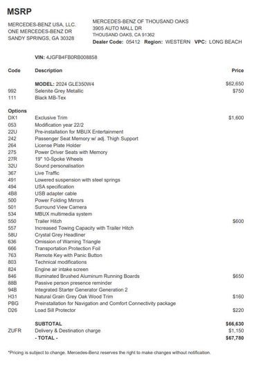 2024 Mercedes-Benz GLE 350 4MATIC® SUV