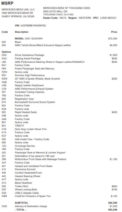 2021 Mercedes-Benz GLE AMG® GLE 53