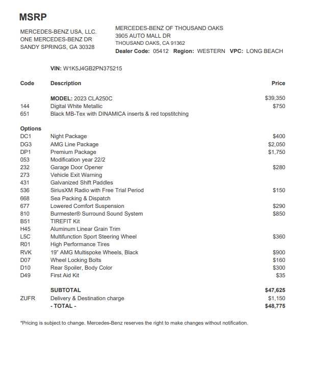 2023 Mercedes-Benz CLA 250 Coupe