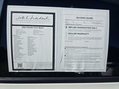 2023 Honda Civic Sport