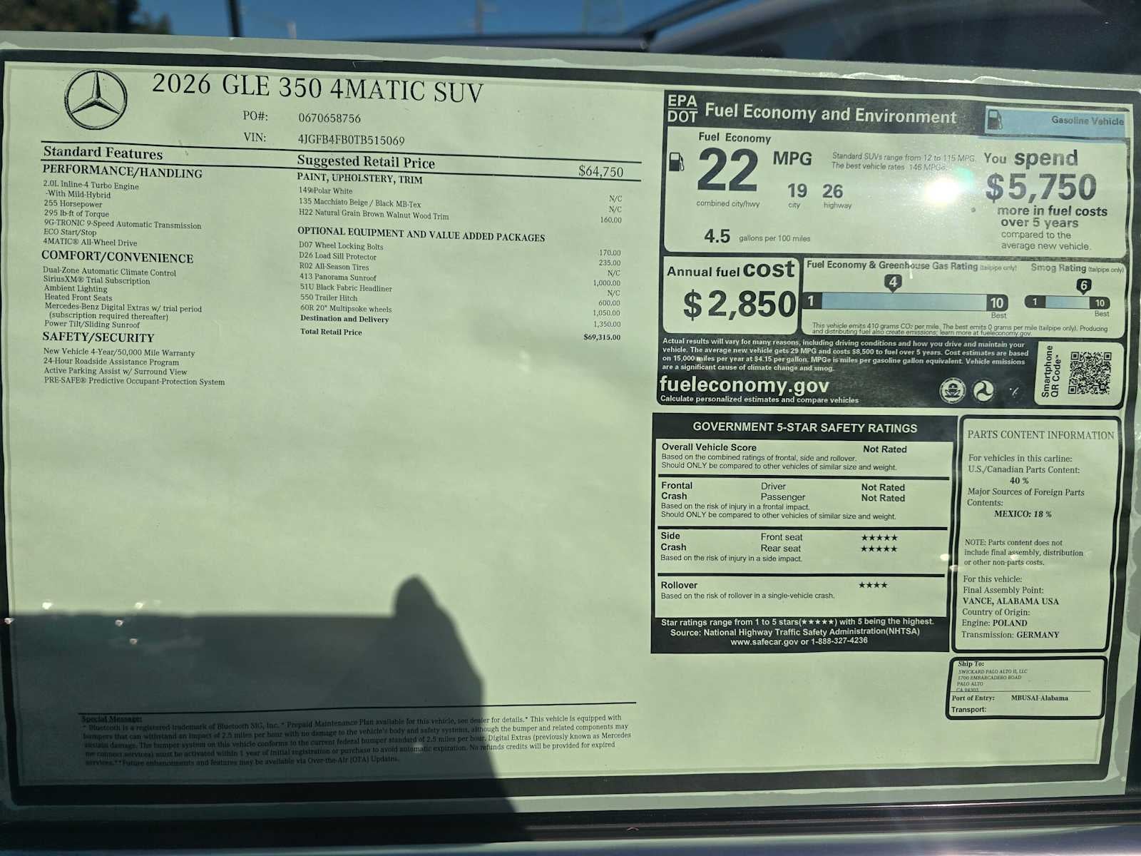 2026 Mercedes-Benz GLE 350 4MATIC® SUV