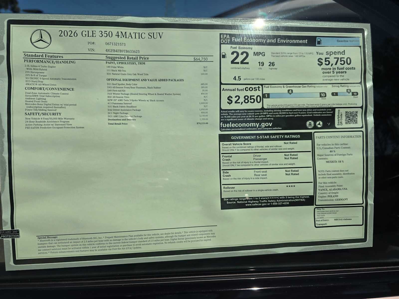 2026 Mercedes-Benz GLE 350 4MATIC® SUV