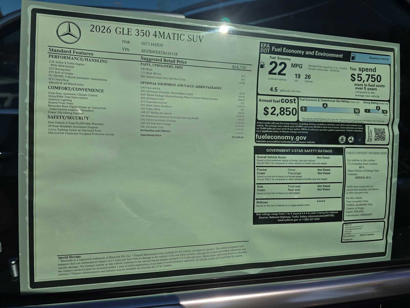 2026 Mercedes-Benz GLE 350 4MATIC® SUV