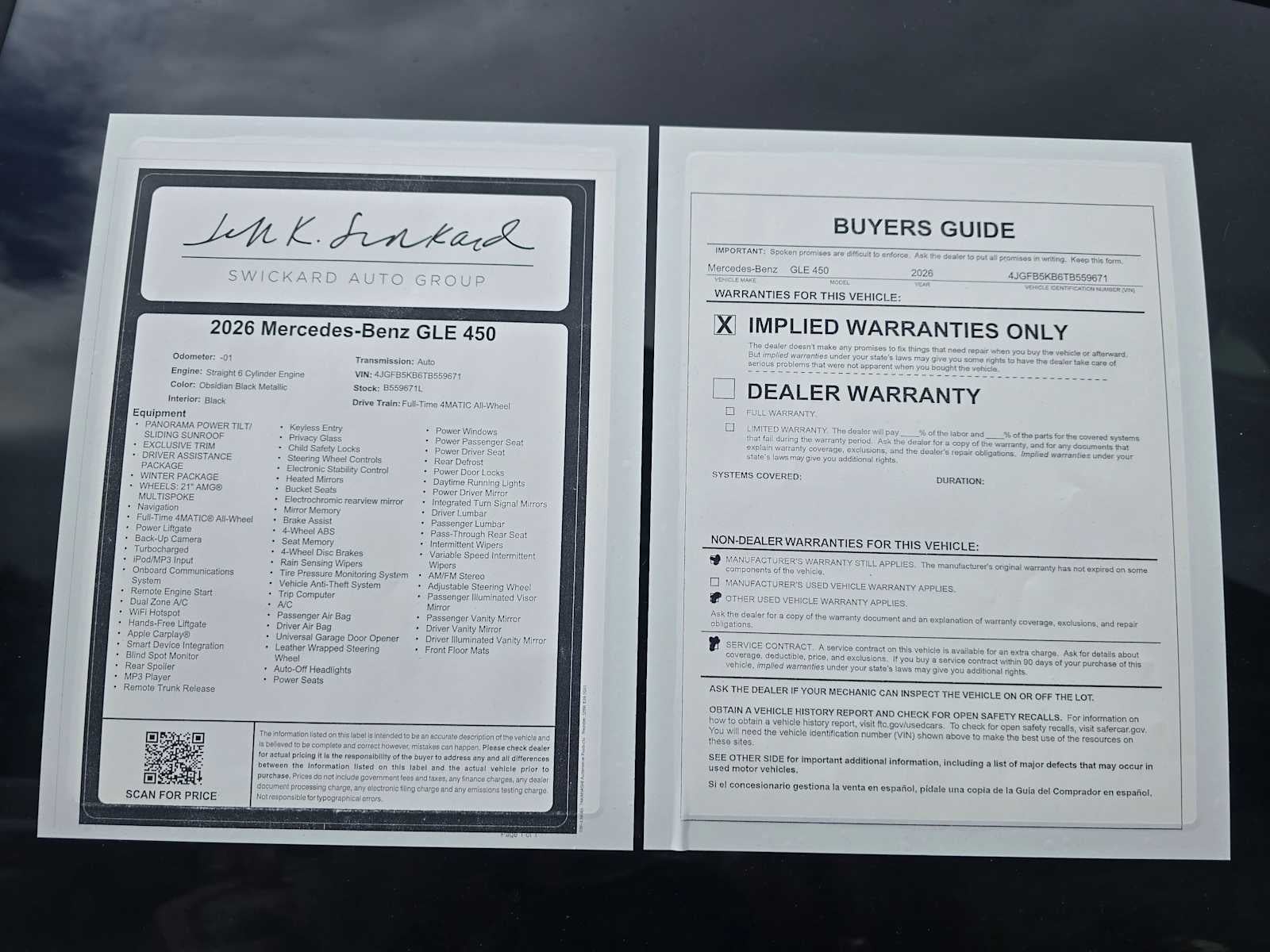 2026 Mercedes-Benz GLE 450 4MATIC® SUV