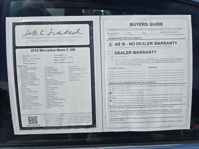2016 Mercedes-Benz C 300 4dr Sdn RWD