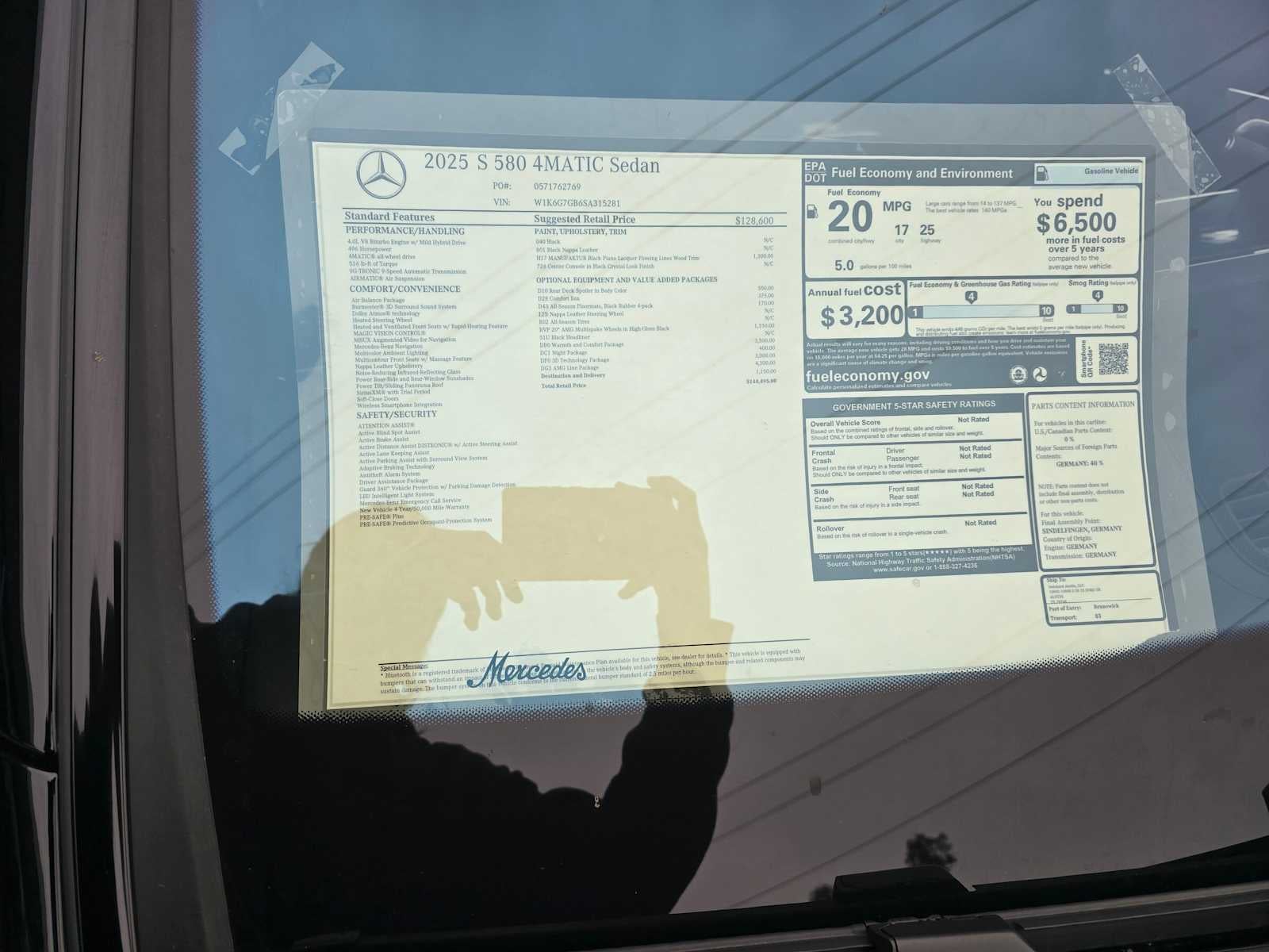 2025 Mercedes-Benz S-Class S 580