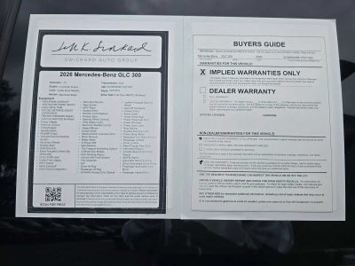 2026 Mercedes-Benz GLC 300 4MATIC® SUV