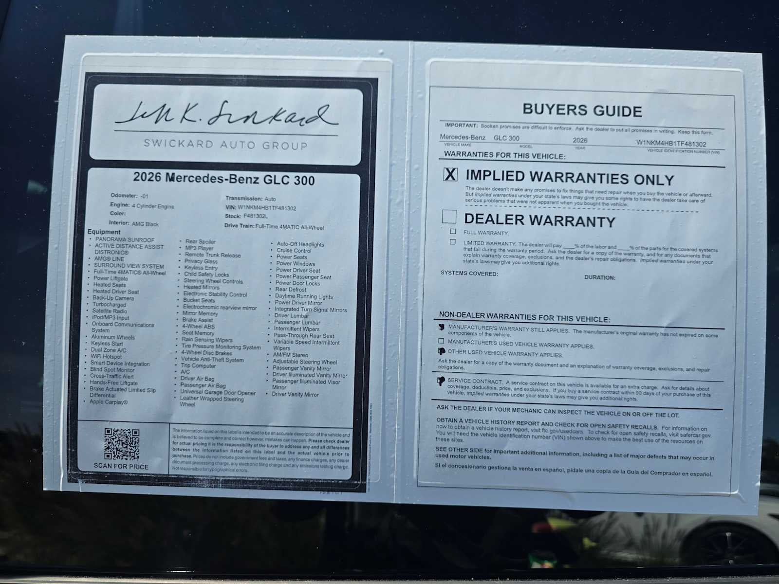 2026 Mercedes-Benz GLC 300 4MATIC® SUV