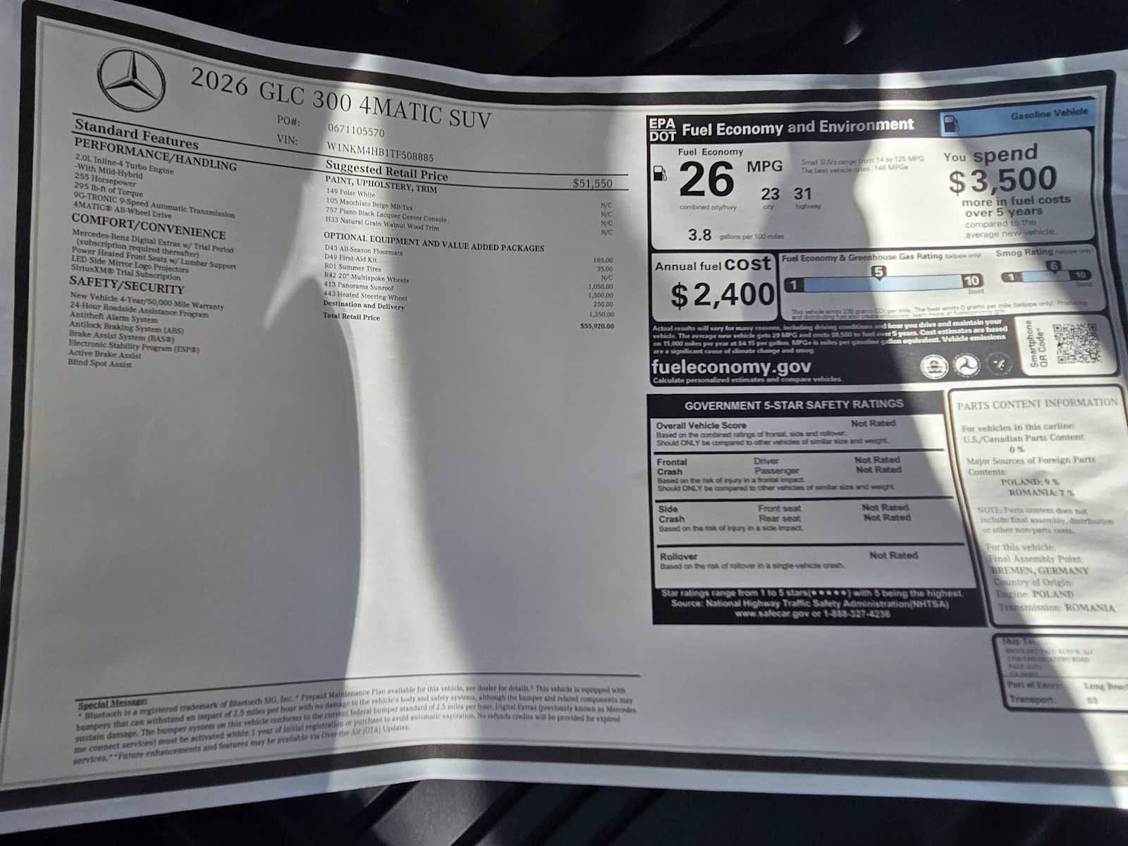 2026 Mercedes-Benz GLC 300 4MATIC® SUV