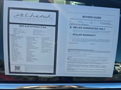 2024 Audi A4 Sedan S line Premium Plus