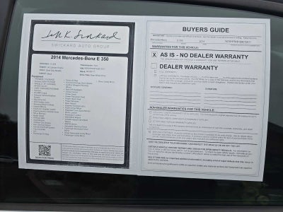 2014 Mercedes-Benz E 350 4dr Sdn RWD